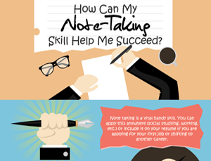 note-taking skill vector image