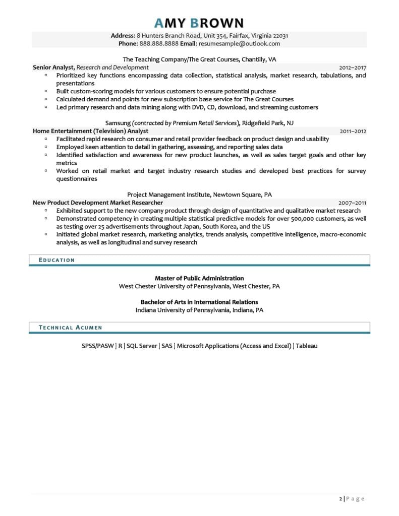Page 2 Of A Data Scientist Resume Example Prepared By Resume Professional Writers 