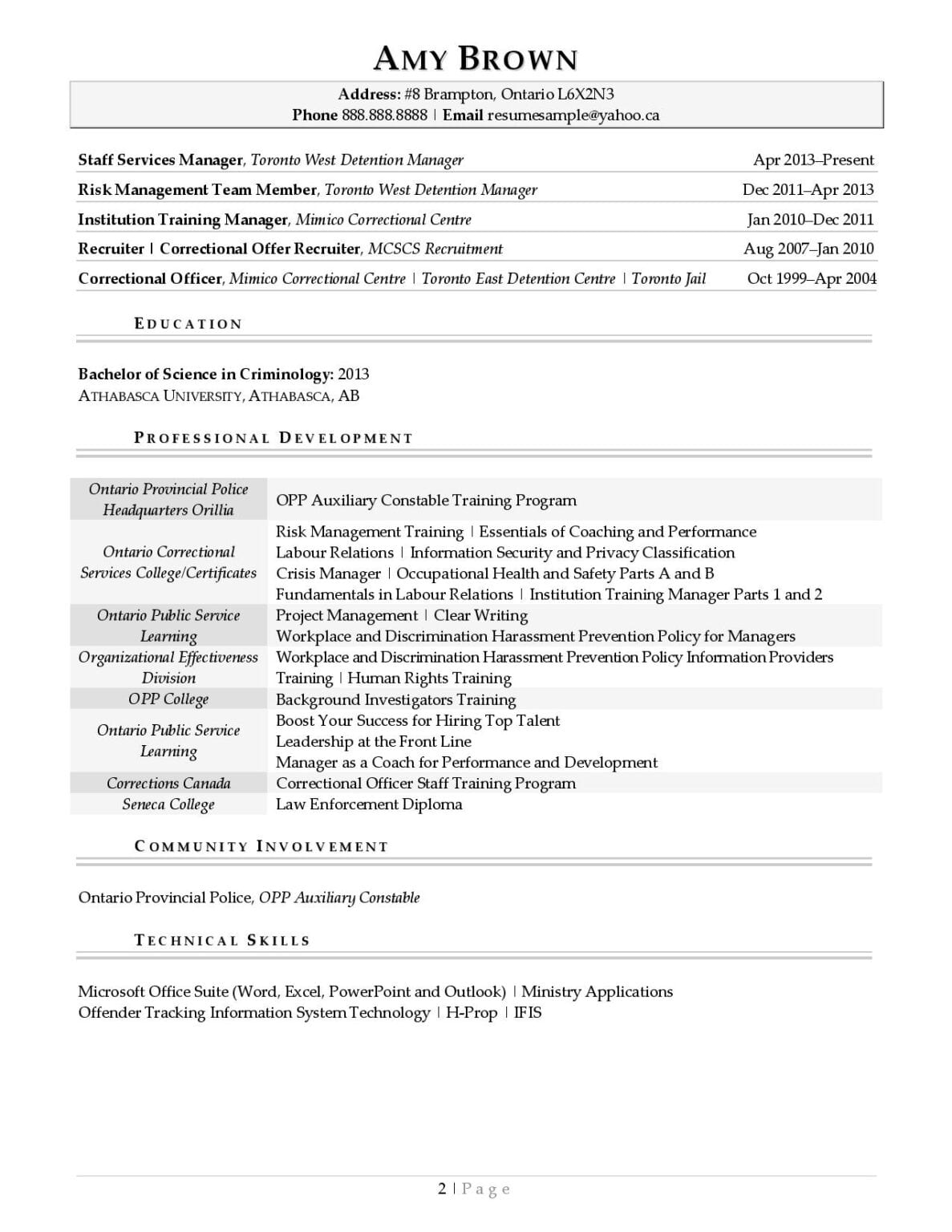 standard resume format for flight attendant