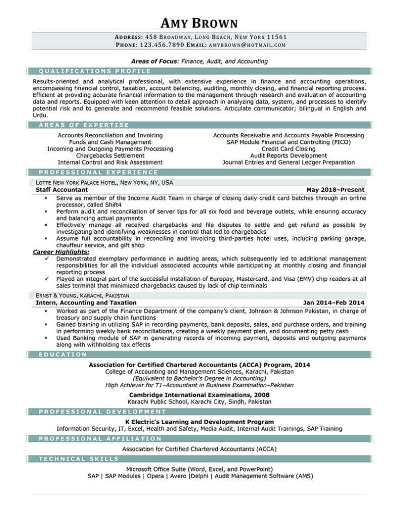 Senior Accountant Resume Example Prepared By Resume Professional Writers