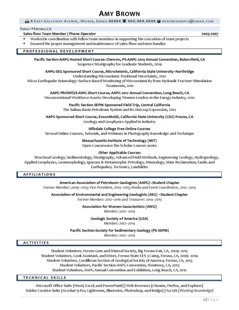Page 2 Of A Tutor Resume Example Prepared By Resume Professional Writers