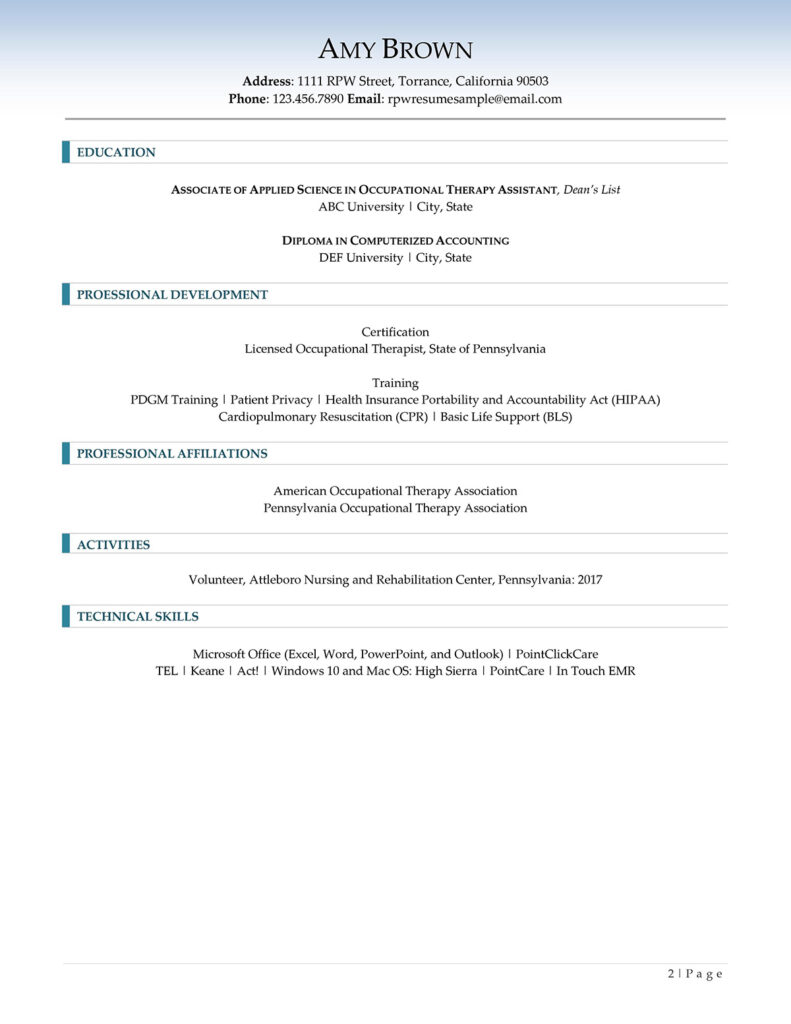 Page 2 Of Medical Assistant Resume Example Prepared By Resume Professional Writers