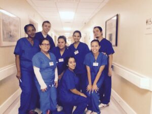 nurse externs on duty at one of the top hospitals in the united states