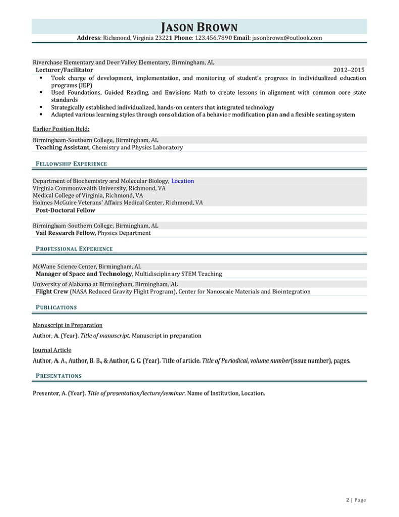 Page 2 Of A Research Intern Resume Example Prepared By Resume Professional Writers 