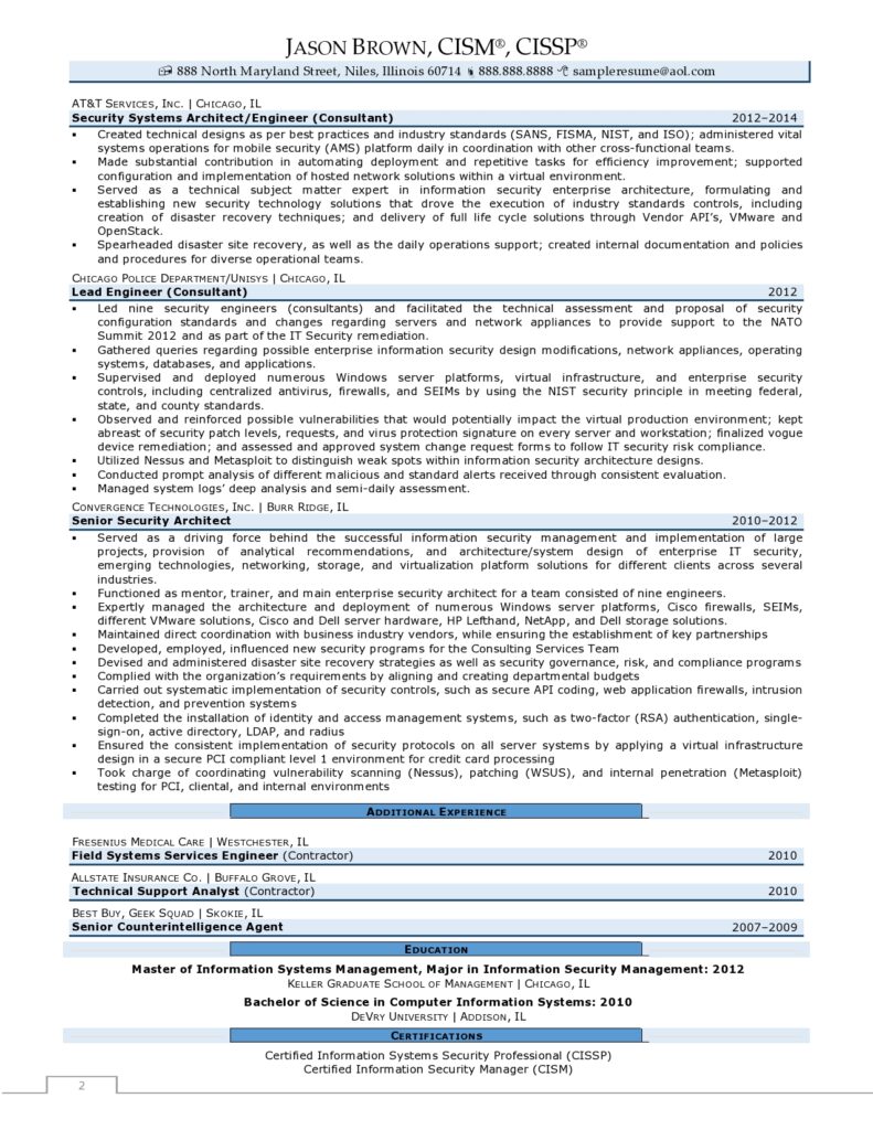 Director Of Information Security Resume Examples Page 02 1