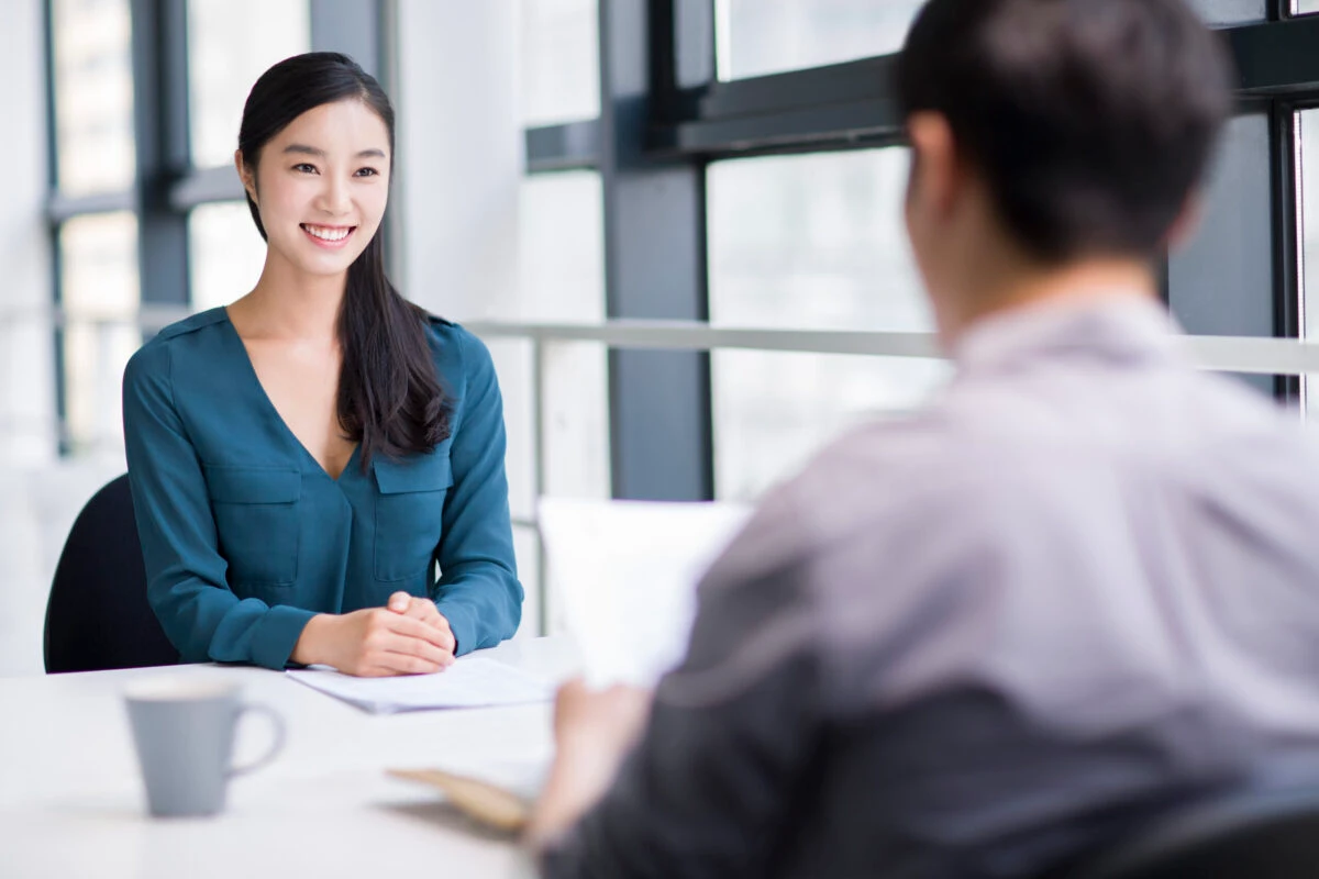 lady millennial job interview