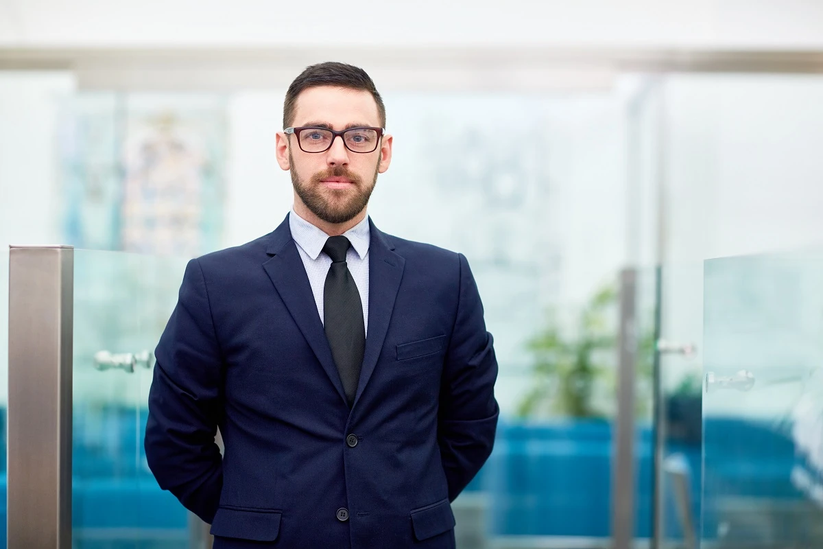 man executive position standing