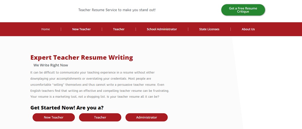 Teacher Prose As One Of The Best Resume Writing Services For Teachers