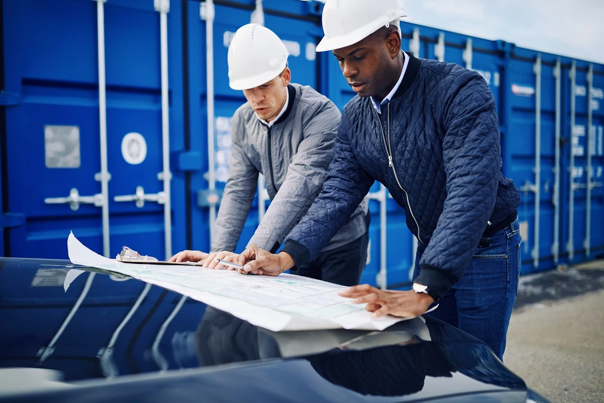 two engineer discussing