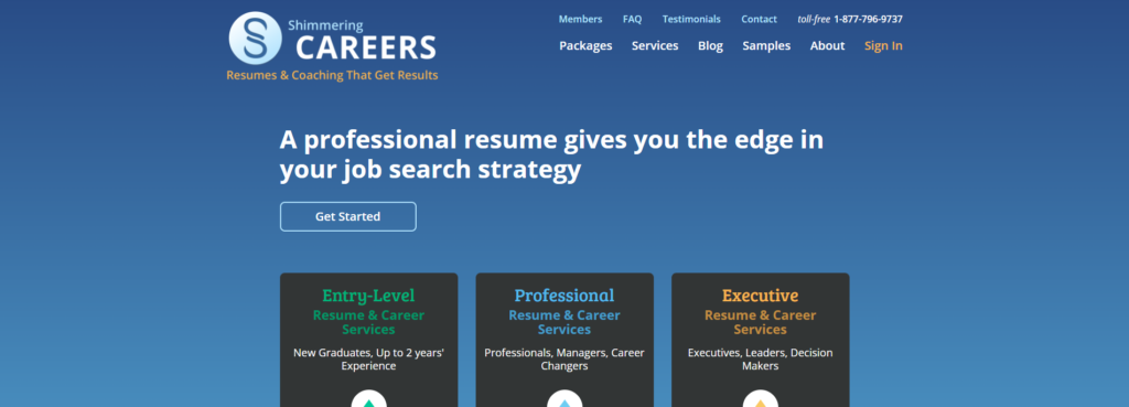 Shimmering Careers Hero Section Best Engineering Resume Writing Services