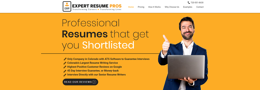 Expert Resume Pros Hero Section Accounting Resume Writing Services