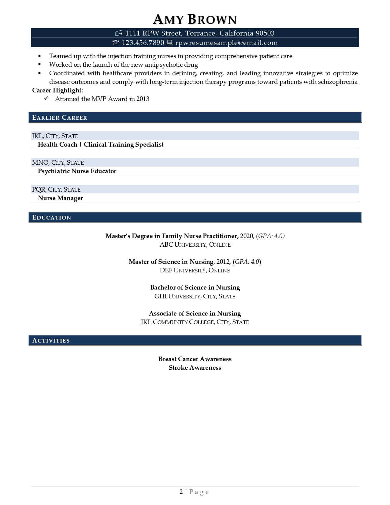 Biotech Resume Writing Service Sample Page 2