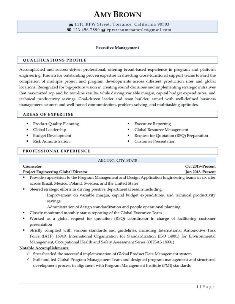 Resume Layout Sample Updated Page 0001