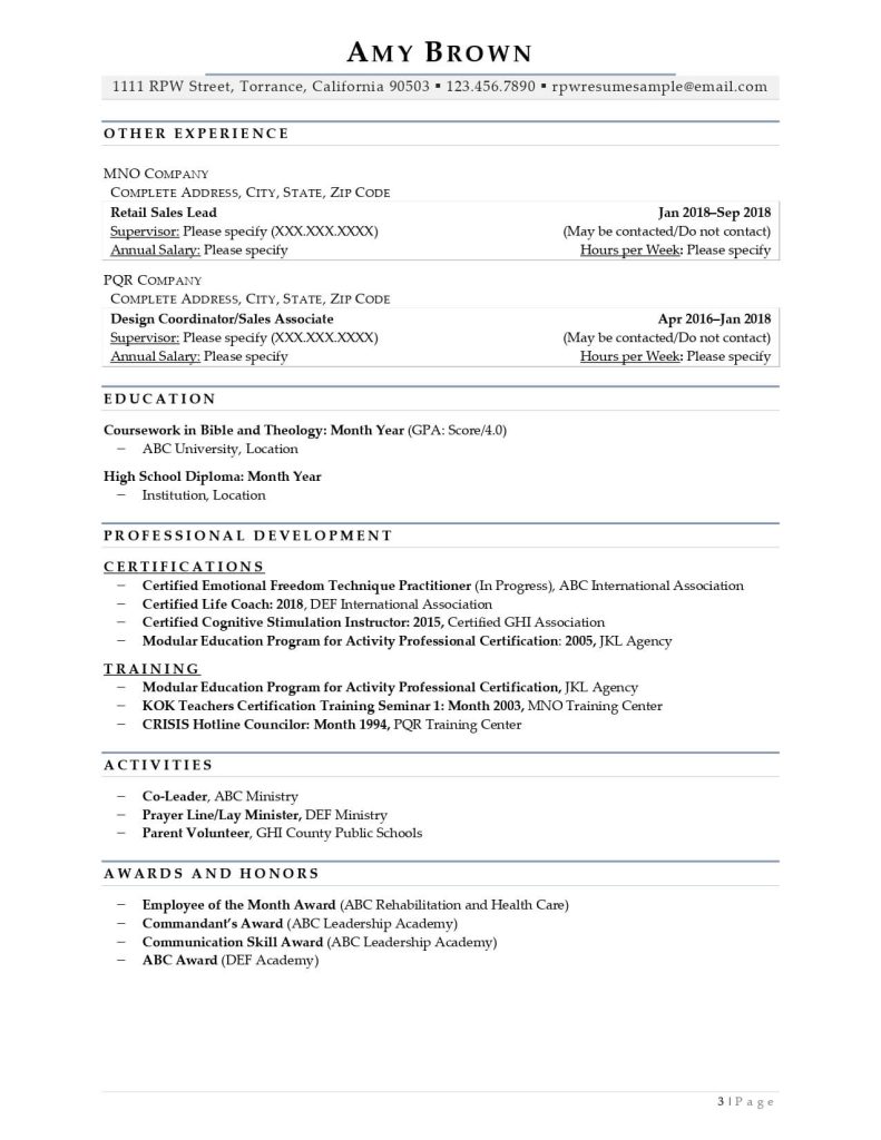 rpw federal resume example page 03