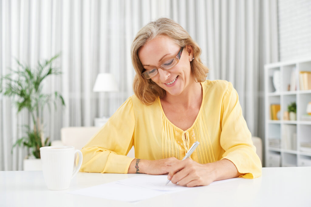 Woman Writing General Cover Letter