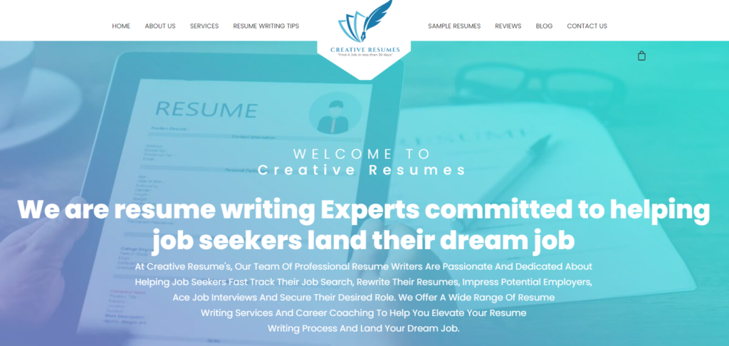 Creative Resume Writing Service Creative Resumes Hero Section