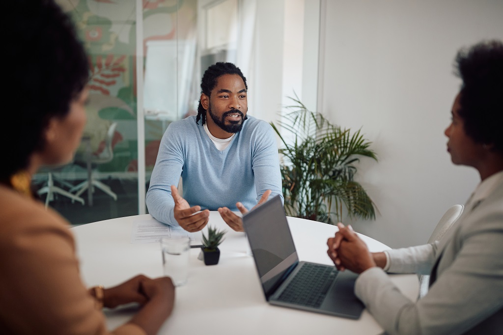 A Job Applicant Asking Questions During The Interview