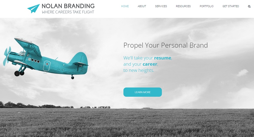 Aviation Resume Writing Services Nolan Branding Hero Section