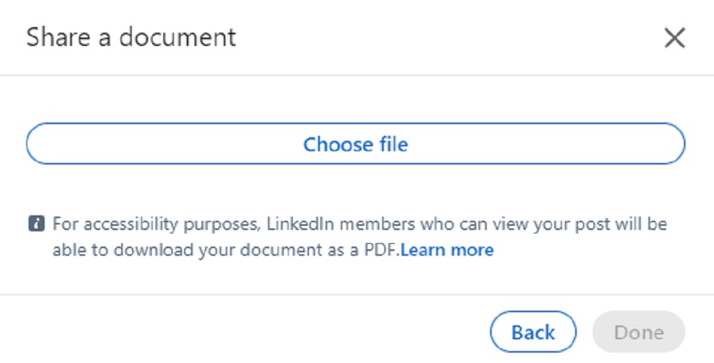 Screenshot Of Uploading Resume On Linkedin