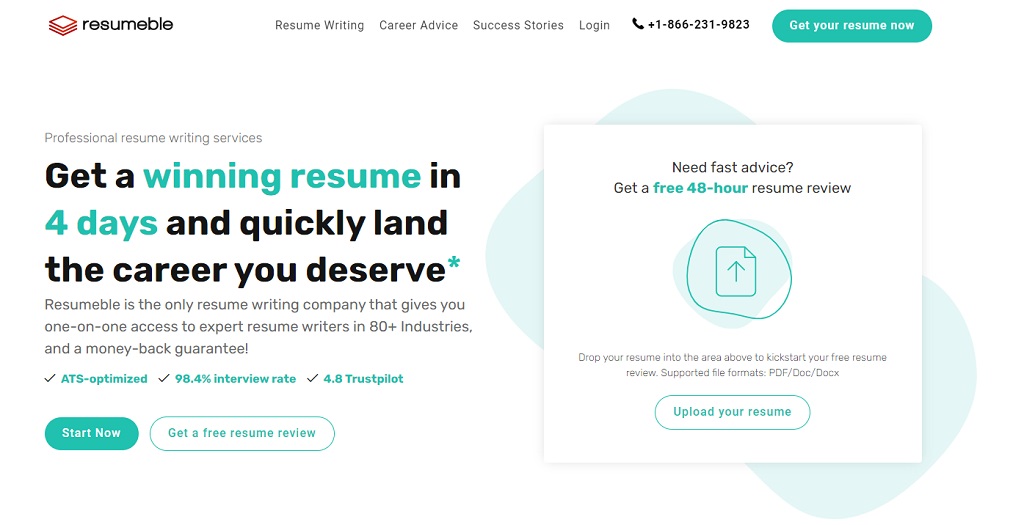 Oil And Gas Resume Writing Services Resumeble Hero Section
