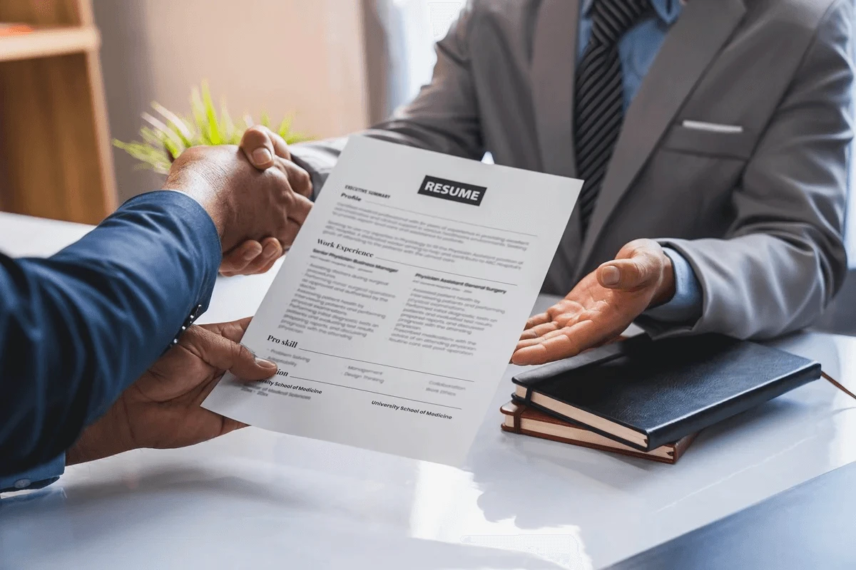 successful job interview as a result of researching the skills to put on resume