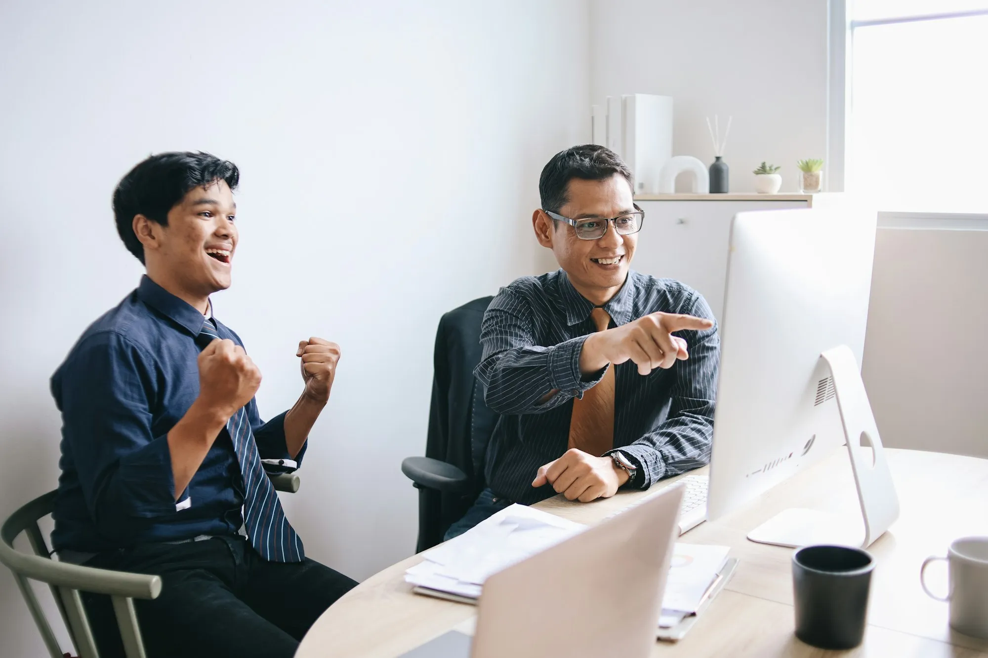 success worker win business project