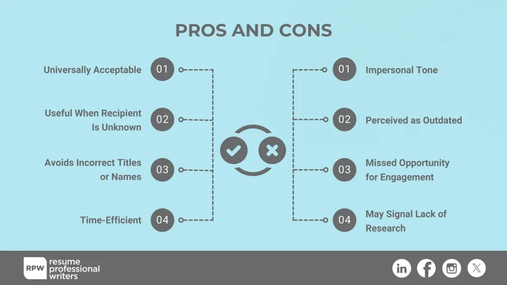 Pros And Cons Of Writing To Whom It May Concern Letter