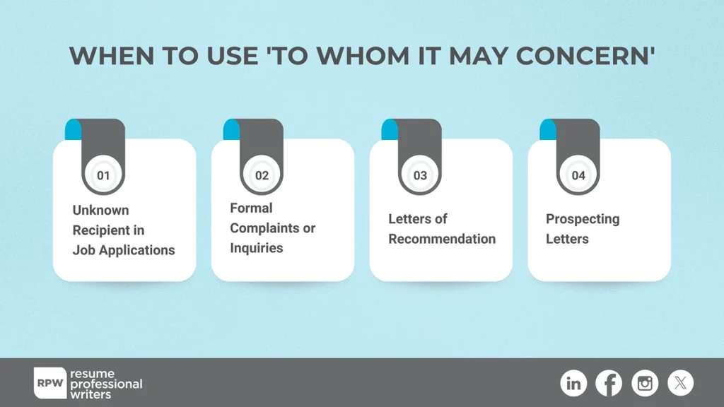 When To Use To Whom It May Concern Letter