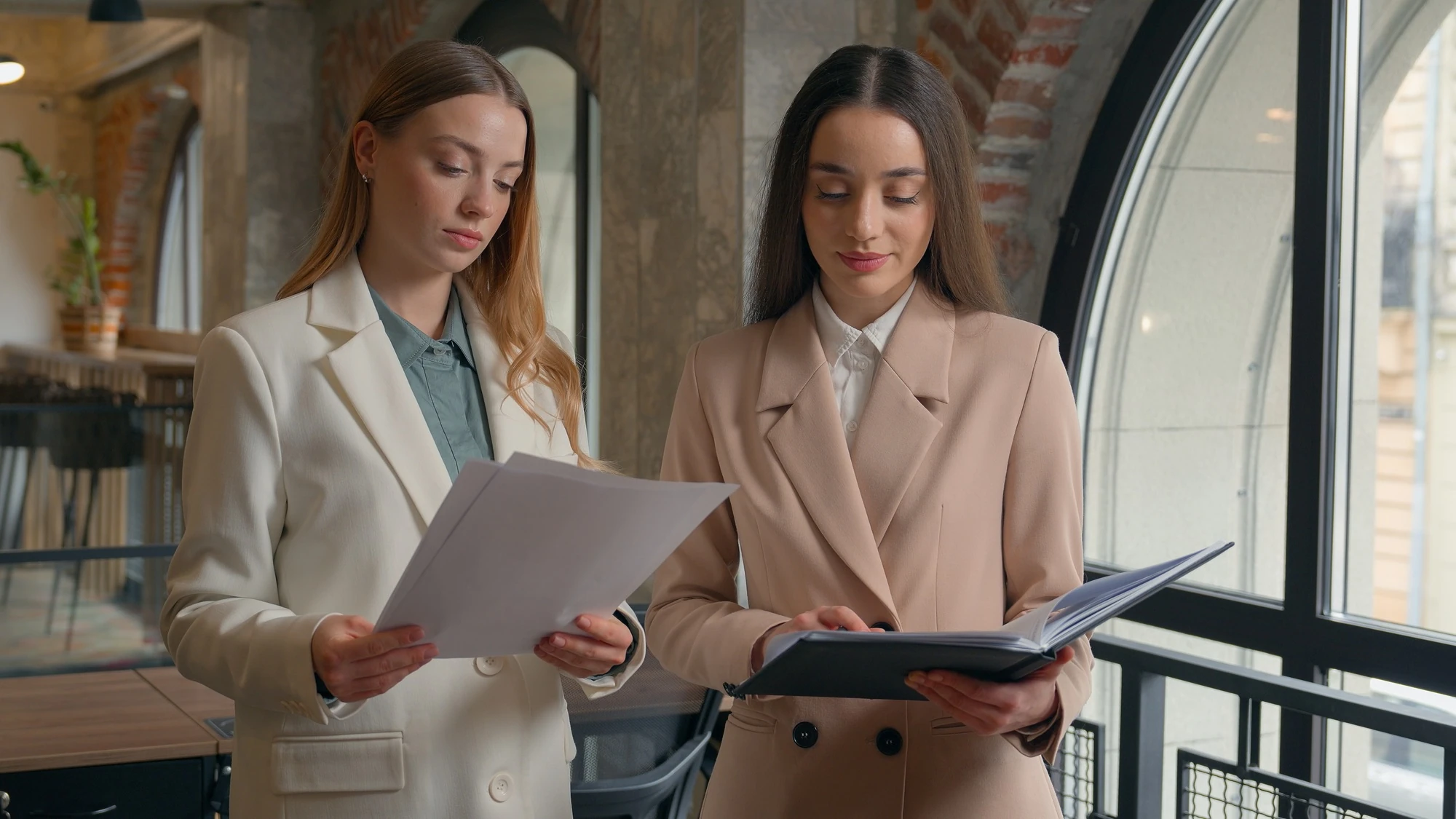 business team colleagues caucasian co workers manager executives women businesswomen girls female