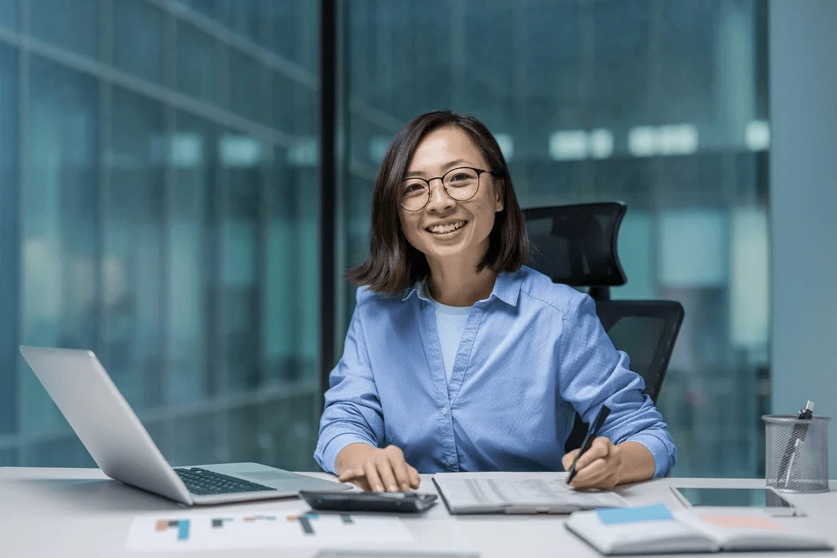busy accountant managing financial statements