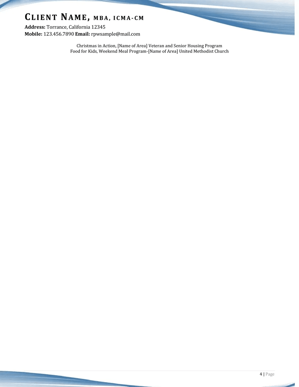 Chief Human Resource Officer Icma-Cm Resume Example Page Four
