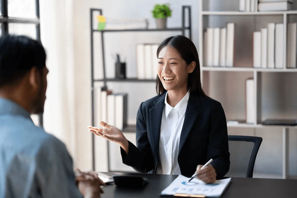 Chief Human Resource Officer Talking With An Applicant