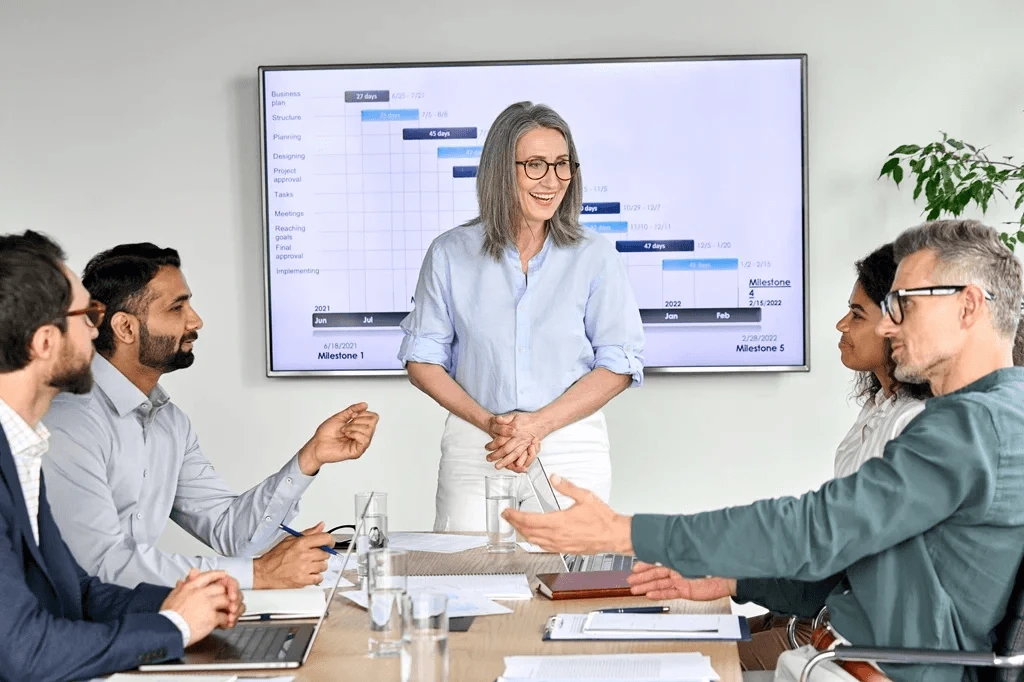 Director Of Operations Holding A Meeting