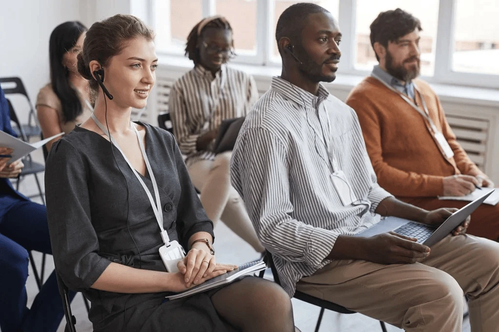 Group Of Employees Attending A Continuing Professional Development Program