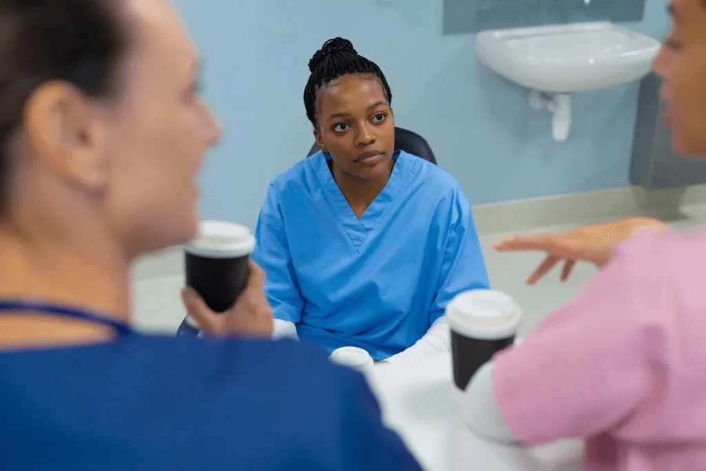 Aspiring Nurse Listening To The Feedback Of The Employers