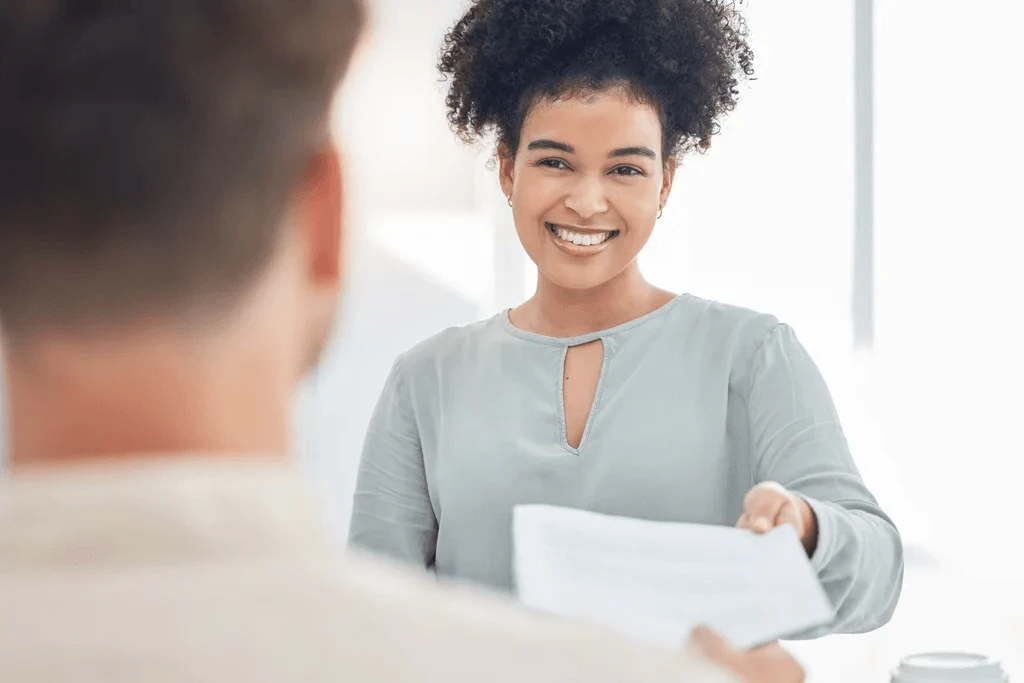 Confident Applicant Finally Answering The Question Should You Use First Person In A Resume