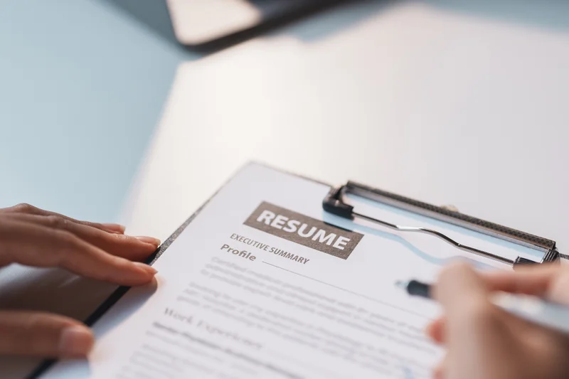 Job Seeker Drafting A Resume