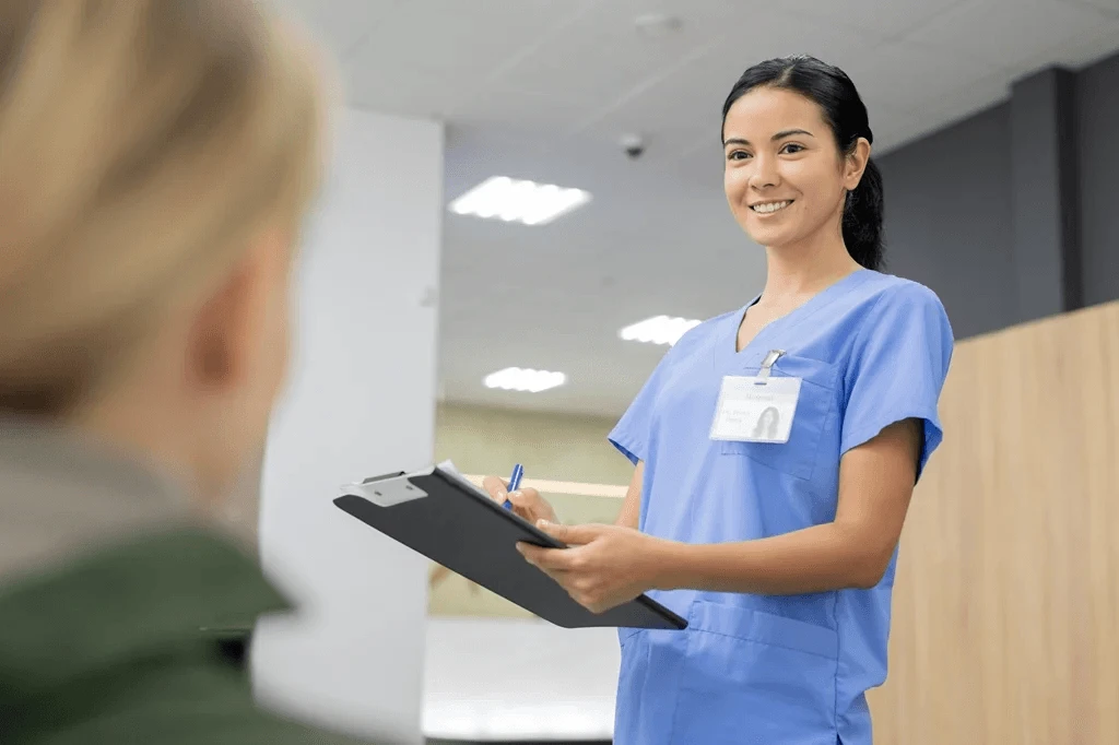 Physician Assistant Assisting Patient