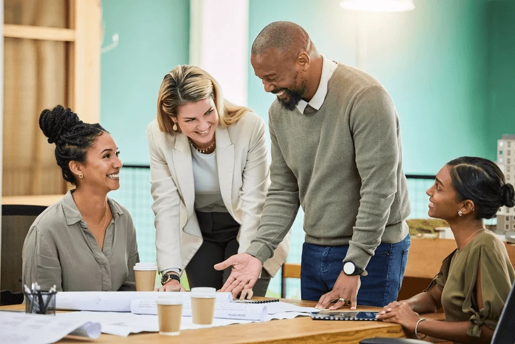 Project Manager Keeping A Light And Friendly Atmosphere With Coworkers