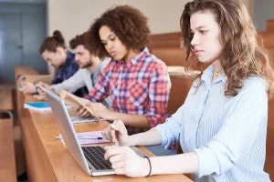 Students Working On Their Resumes During Break Time