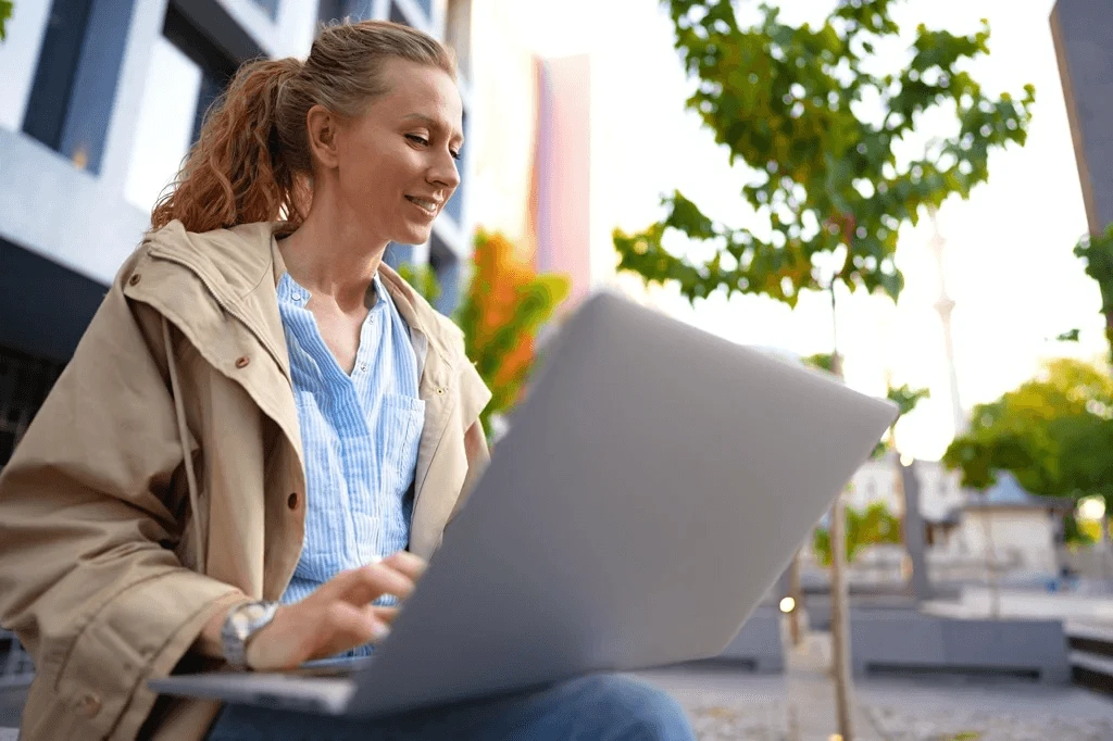 Job Seeker Optimizing Her Linkedin Profile For Ats