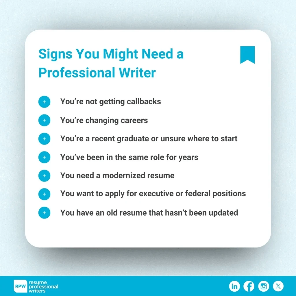 Signs You Might Need A Professional Resume Writer