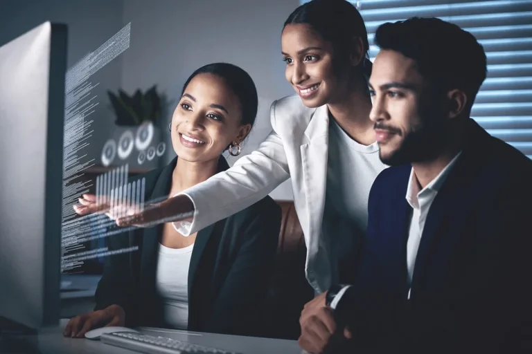 team of data analysts in action