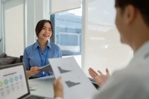 applicant answering different data analyst interview questions