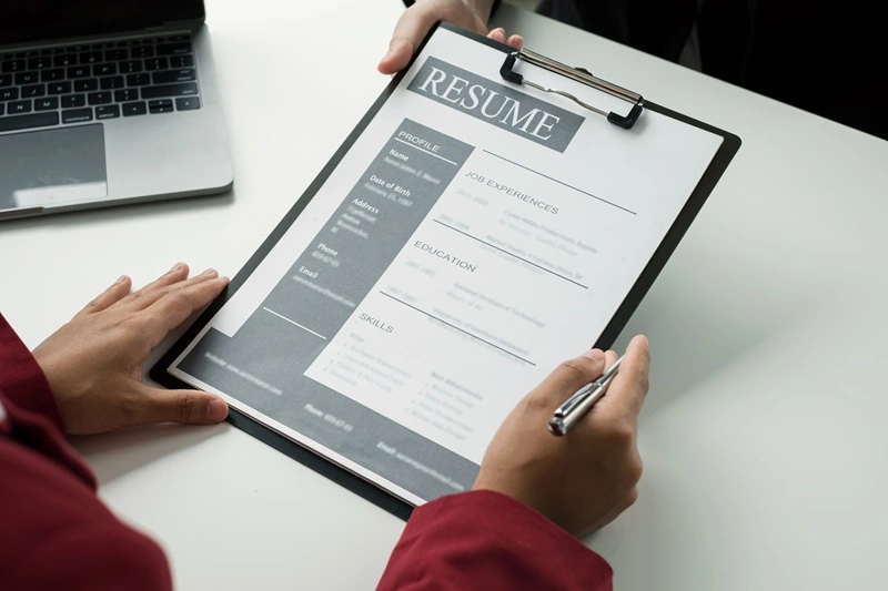 Job Seeker Updating Administrative Skills For Resume