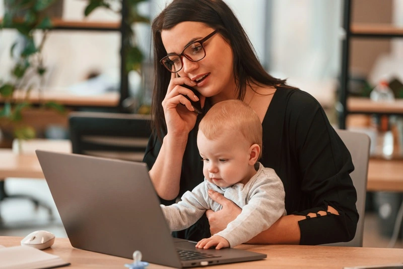 Remote Work Setup Highlighting Digital Job Opportunities For Mothers Seeking Flexible Careers
