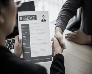 An applicant with a compelling resume that secures job