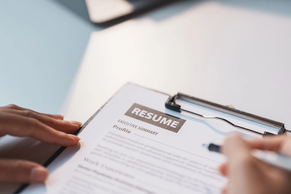 Close-Up View Of Professional Summary In Resume