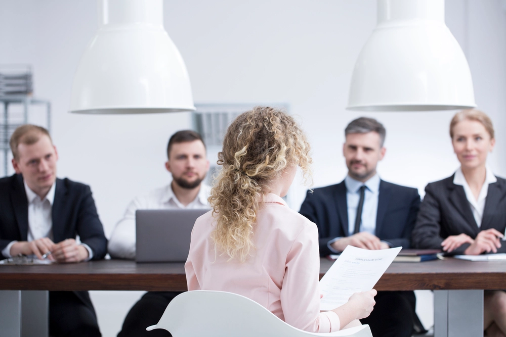 A Woman During Job Interview