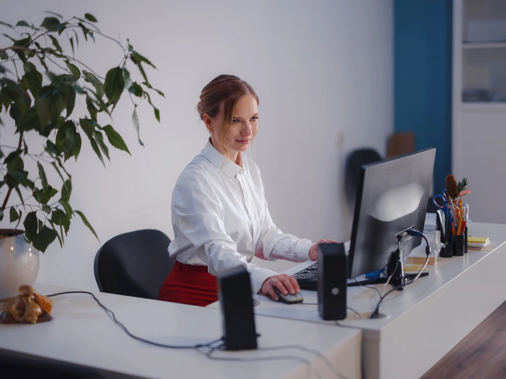 An Administrative Assistant In Office Setting